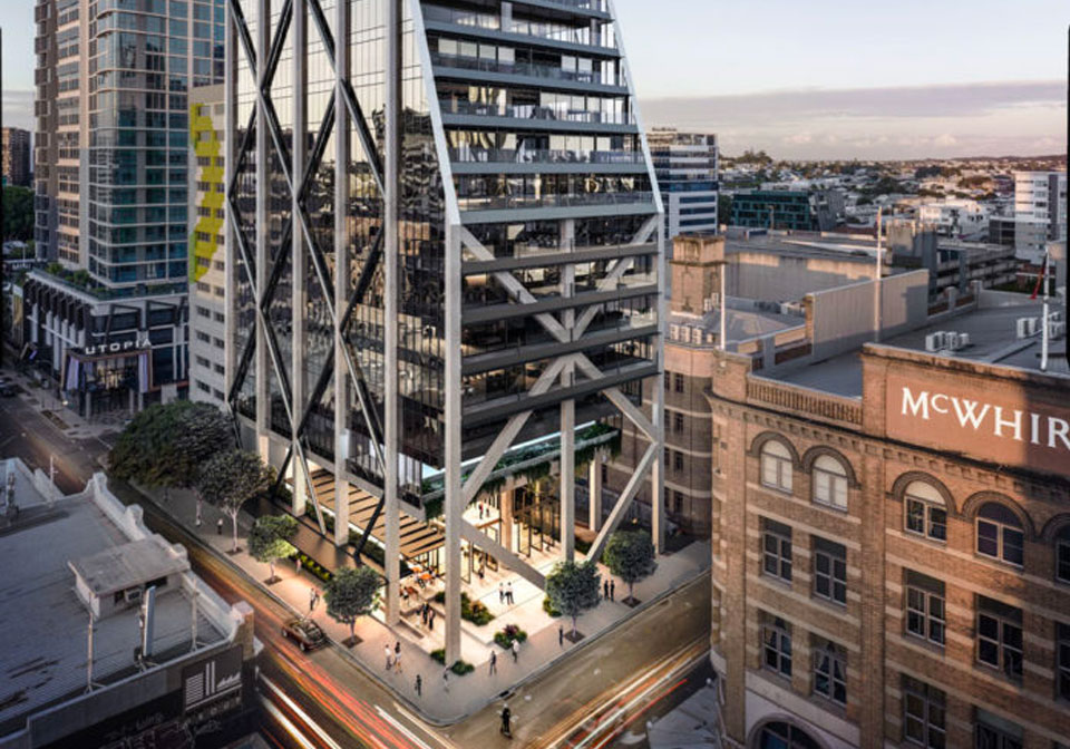 New commercial tower proposed for 251 Wickham Street, Fortitude Valley