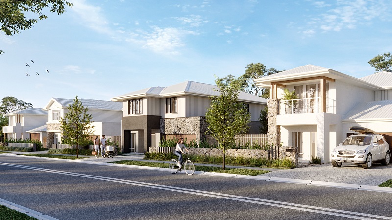 ▲ Stage one of the Harvest estate in Byron Bay by Tower Holdings includes 54 homes expected to be completed in 2023.