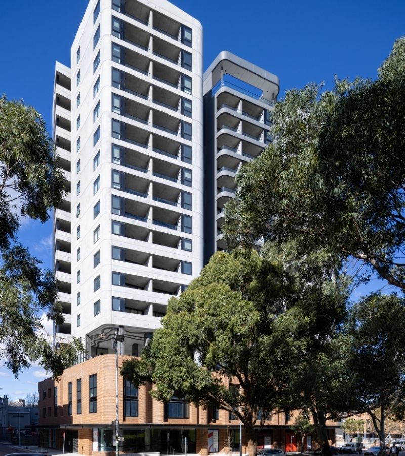 SGCH's benchmark social housing tower at Gibbons Street, Redfern, was completed in June and is 80 per cent occupied despite the impact of Sydney's lockdown.