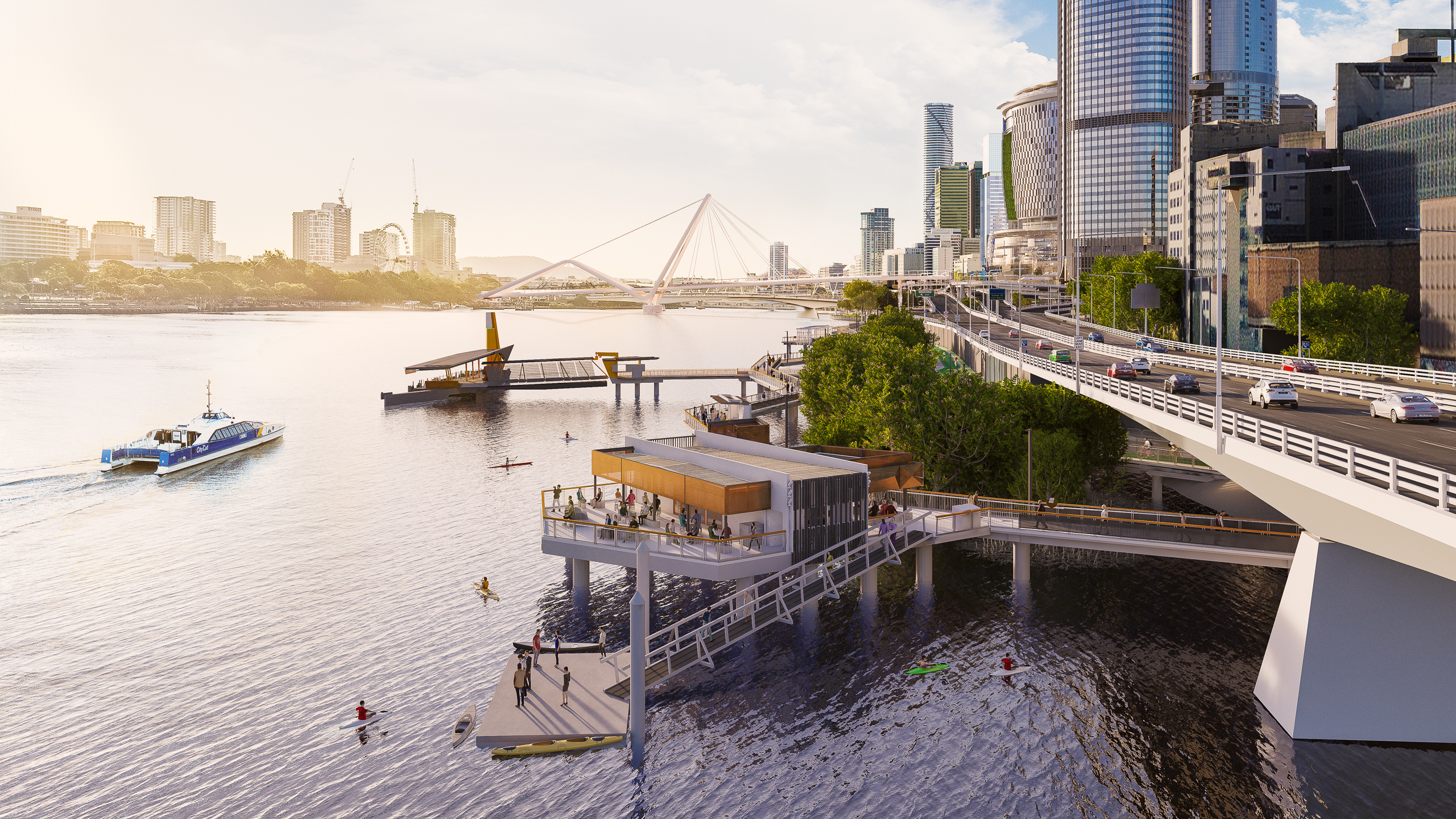 Work starts on Brisbane's newest riverside public space