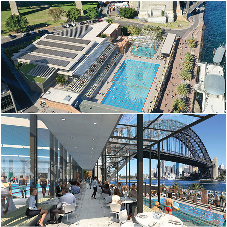 ▲ Plans for Sydney Olympic Pool redevelopment.