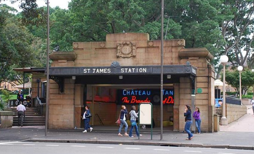 The tunnels and platforms adjoin St James Station