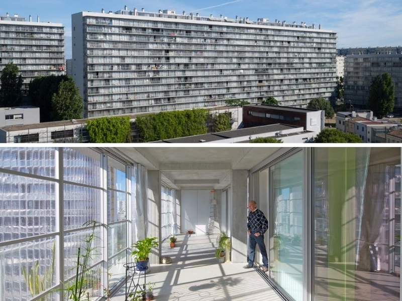 The new all-season balconies add space to  to 530 social housing units in Bordeaux