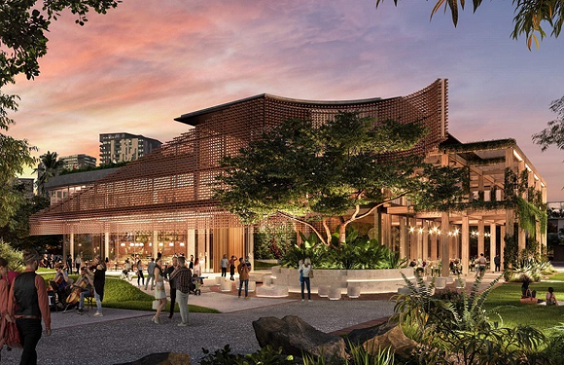 ▲ The Mollison Park and retail precinct called The Eaves lodged by Sekisui House Australia is part of the West Village precinct.