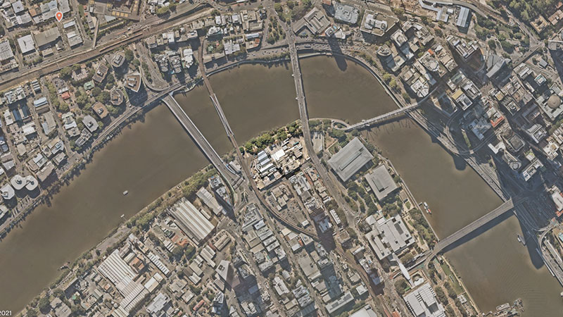 ▲ An aerial image of the proposed site for the planned media venue. Image: Nearmap
