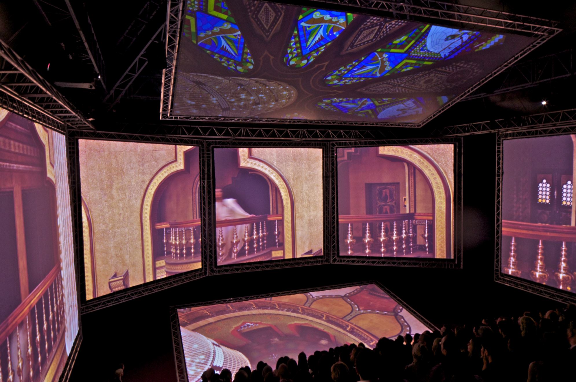 The pavilion would be used to screen of West's debut short film Cruel Summer. Image courtesy of OMA